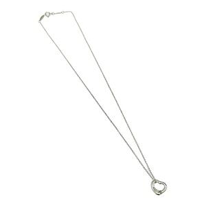 TIFFANY Co Silver Elsa Peretti Open Heart Necklace